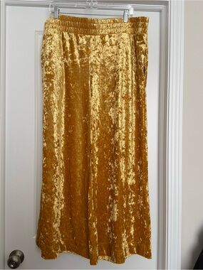 a new day Gold Crushed Velvet Pants